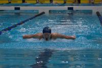 Jessica Luo swimming to her gold medal in 200 Fly